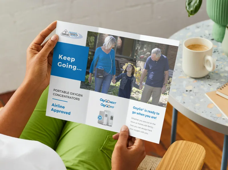 Trifold brochure, inside spread
