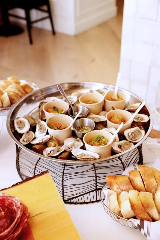 Appetizers on a serving tray