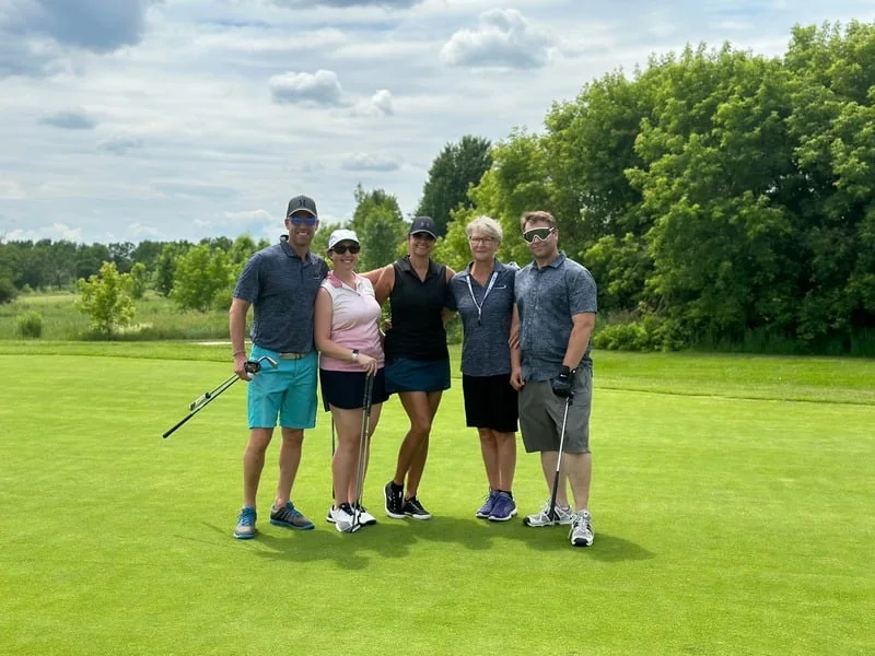 Group photo at a golf event
