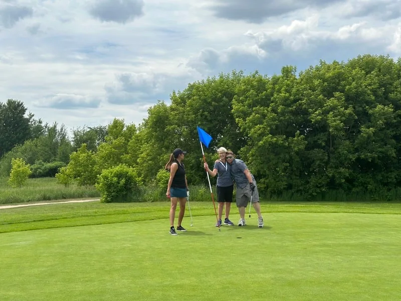 Golfers on the green