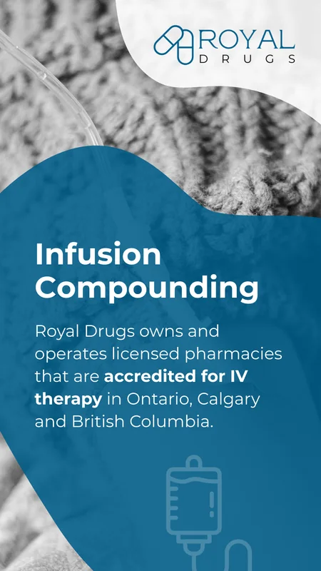 Royal Drugs social post on infusion compounding