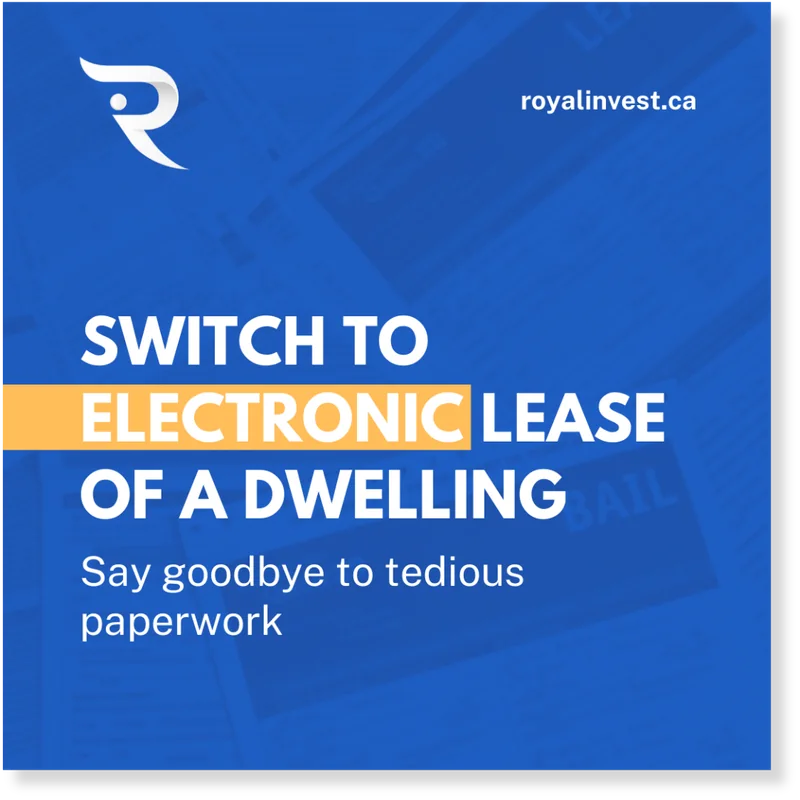 Royal Invest social post: switch to electronic lease of a dwelling