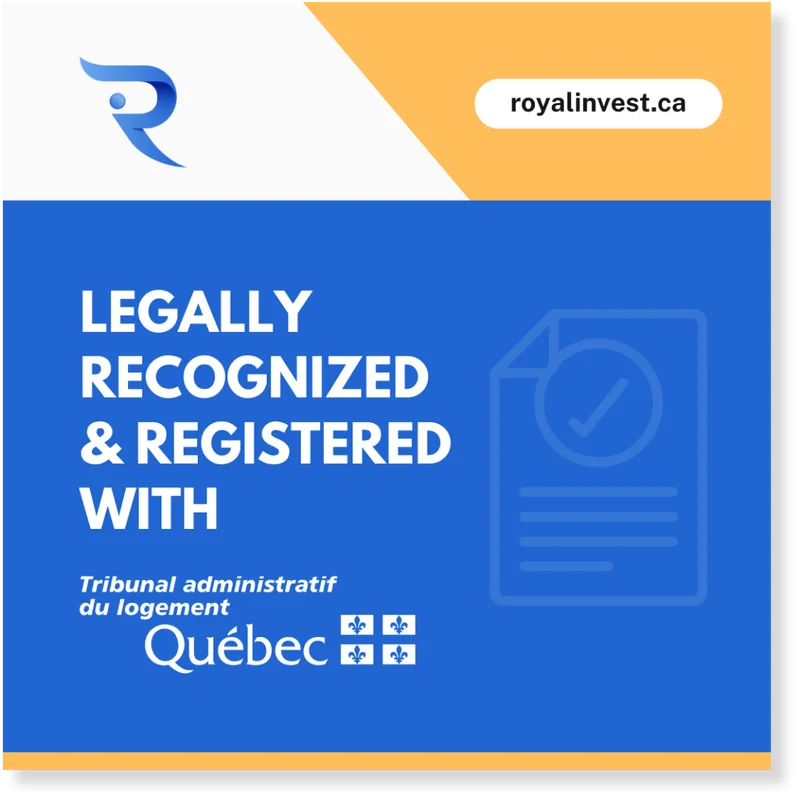 Royal Invest social post: registered with the Tribunal administratif du logement